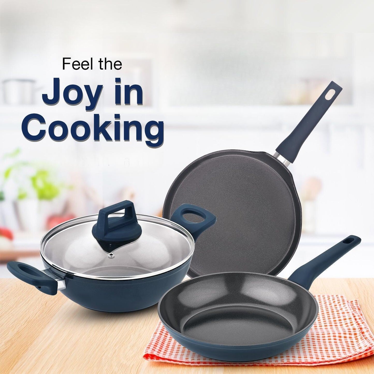 Non-Stick 3 pcs Cookware Set