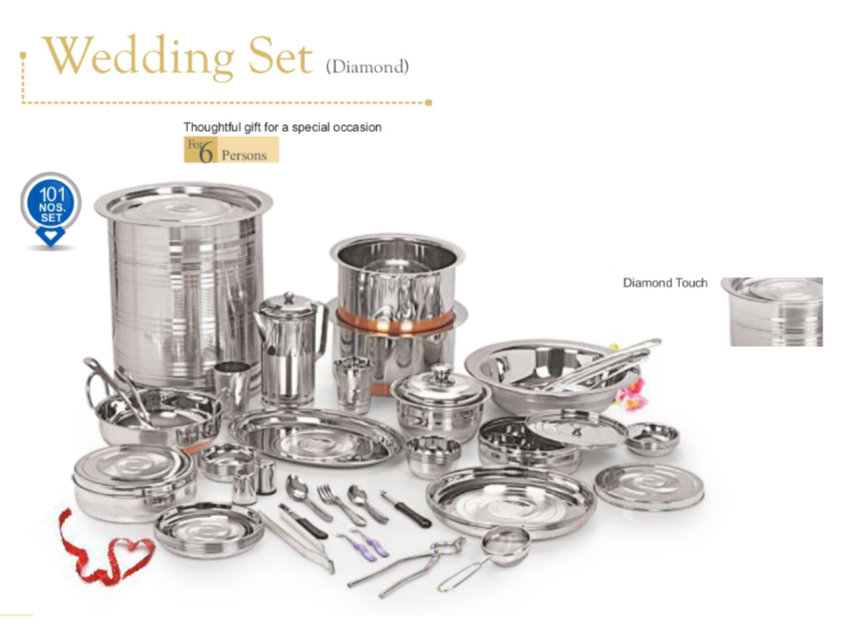 101 pcs Wedding Set - Diamond