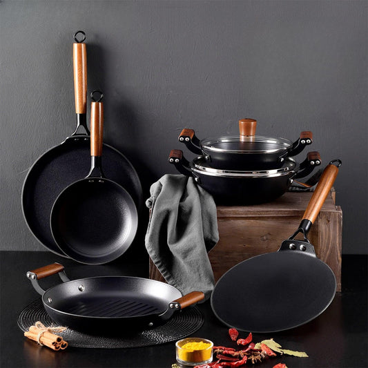 Cast Iron 6 pcs Cookware Set – Small