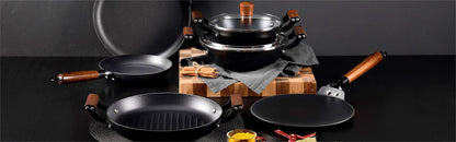 Cast Iron 6 pcs Cookware Set – Medium