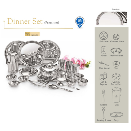 55 pcs Modular Dinner Set - Premium