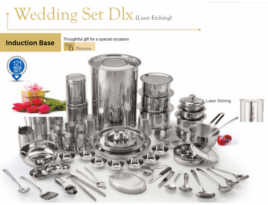 121 pcs Wedding Set - Laser Etching (Induction Base)